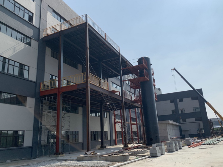 高温塔 钢平台安装